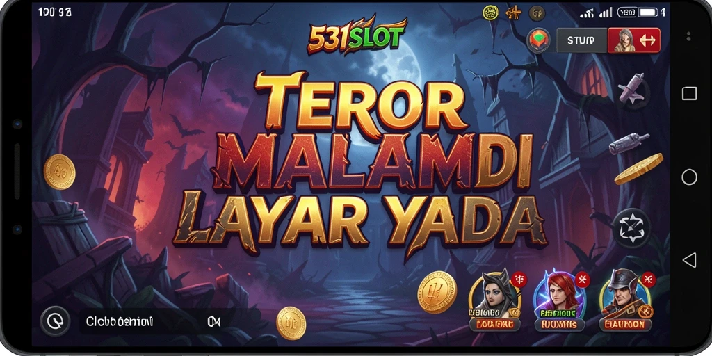 Tampilan utama gameplay 531SLOT dengan suasana Horror yang mengintimidasi.