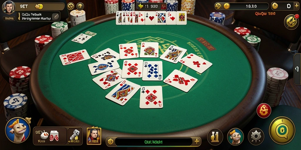 Tampilan gameplay seru QiuQiu di 9ET dengan grafik yang tajam.