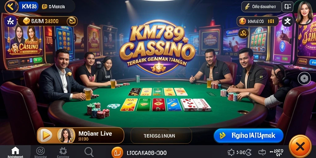 Tampilan gameplay Live Casino yang menarik di KM789.