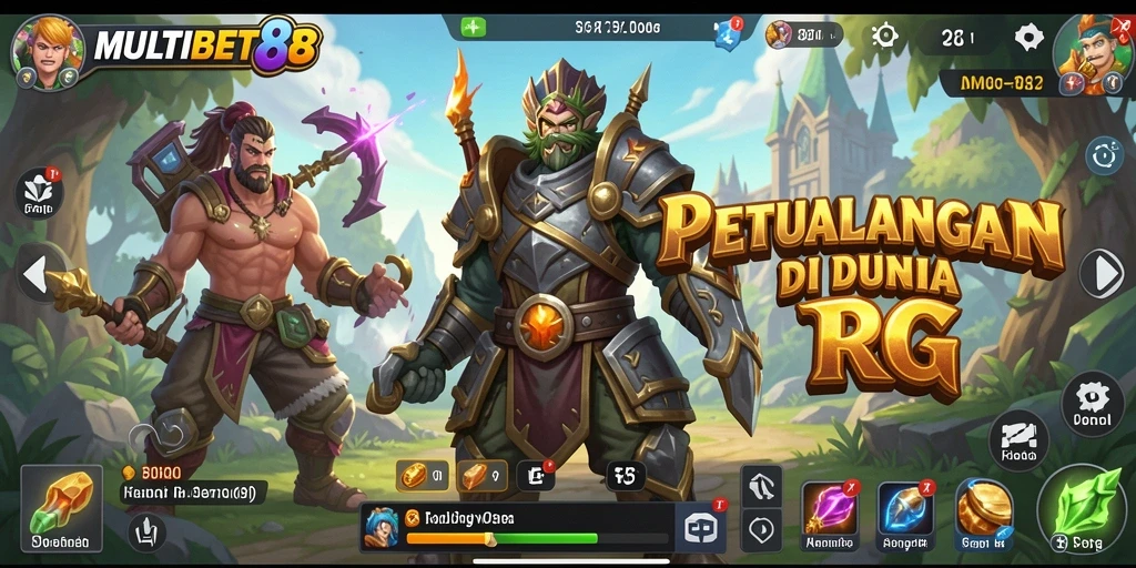 Screenshot MULTIBET88 menampilkan aksi seru dalam pertempuran RPG.