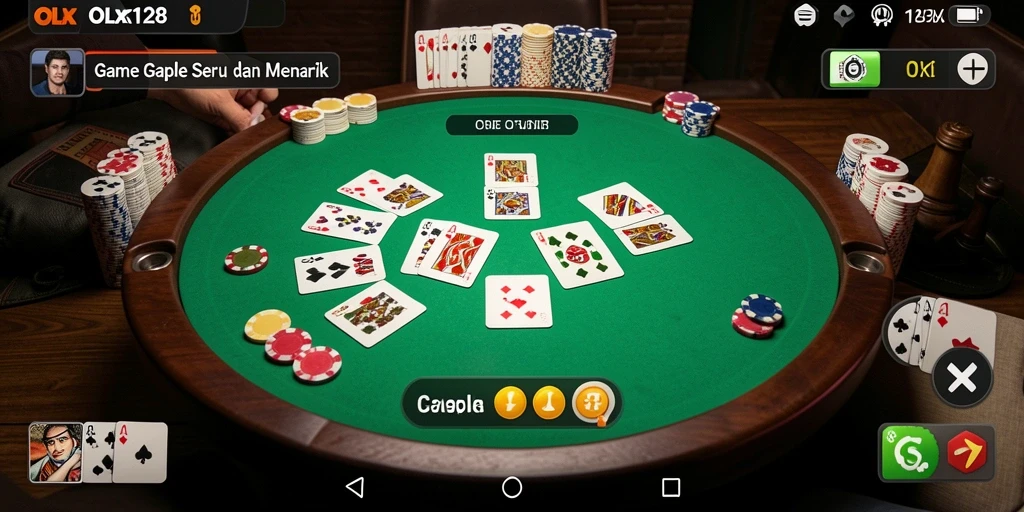 Tampilan gameplay Gaple yang seru dan interaktif di OLX128.