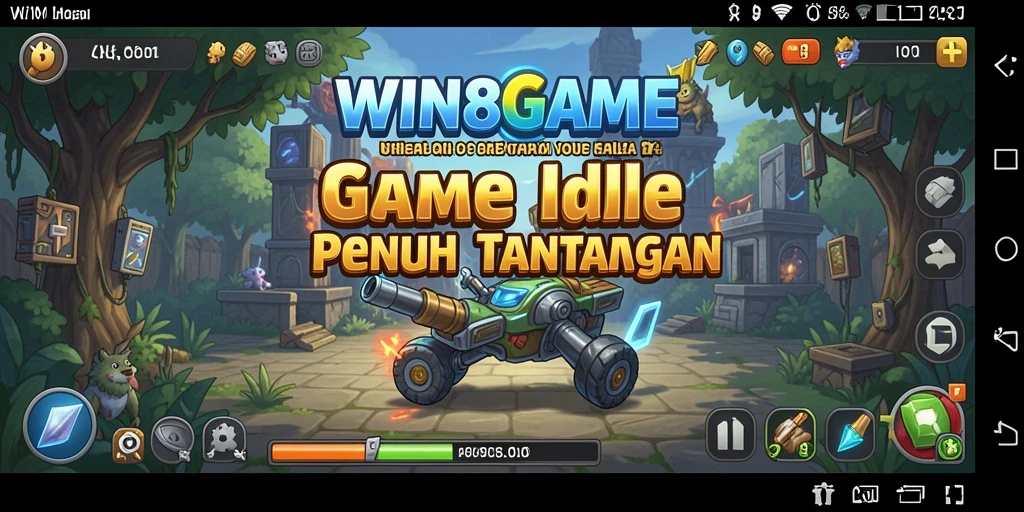 Tampilan menakjubkan dari gameplay Idle WIN8GAME yang memukau.